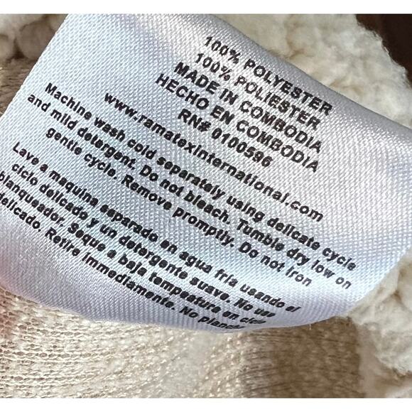 Cabin Fever by Ramatex Sherpa Pullover Hoodie Size Small 1/4 Zip Kanga Pocket - Picture 8 of 8